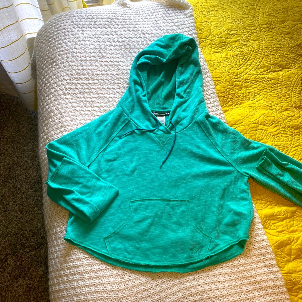Under Armour Cropped Teal Hoodie
